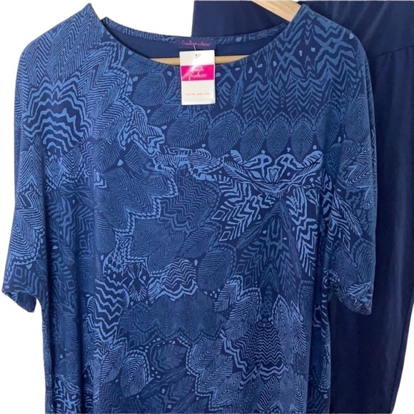 - 2pc NWT Blue Floral Fresh Produce Lila Dress & Capri leggings - Picture 5 of 11